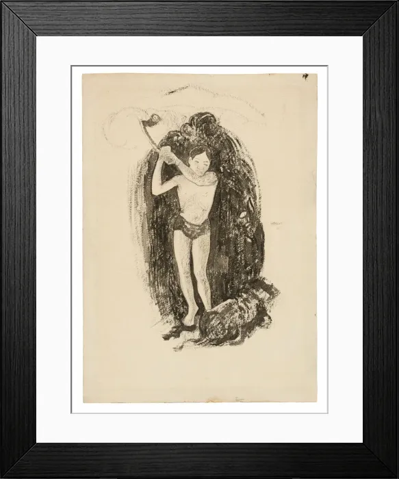 Framed Print : Man with an Ax, 1893 / 94. Creator: Paul Gauguin Framed Print : Man with an Ax, 1893 / 94. Creator: Paul Gauguin