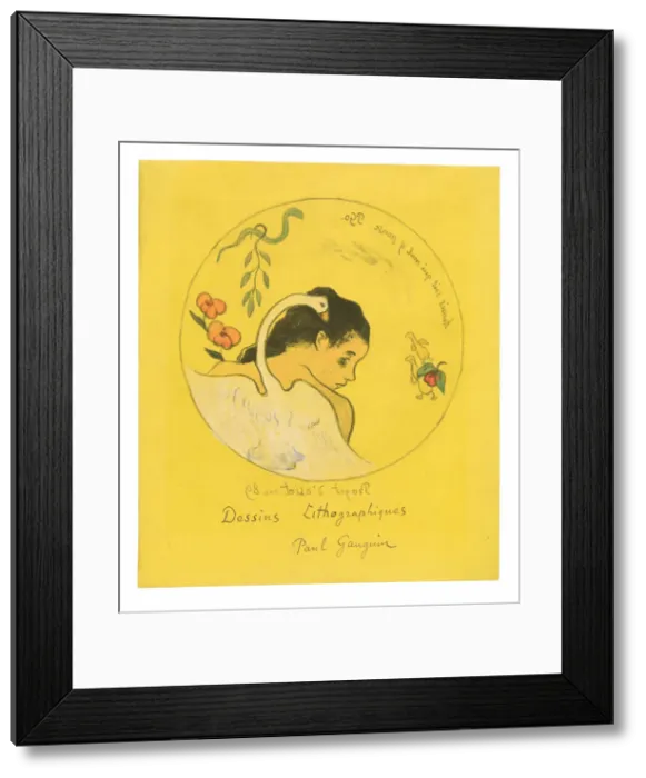 Framed Print : Projet d assiette (Leda) (Design for a Plate [Leda])