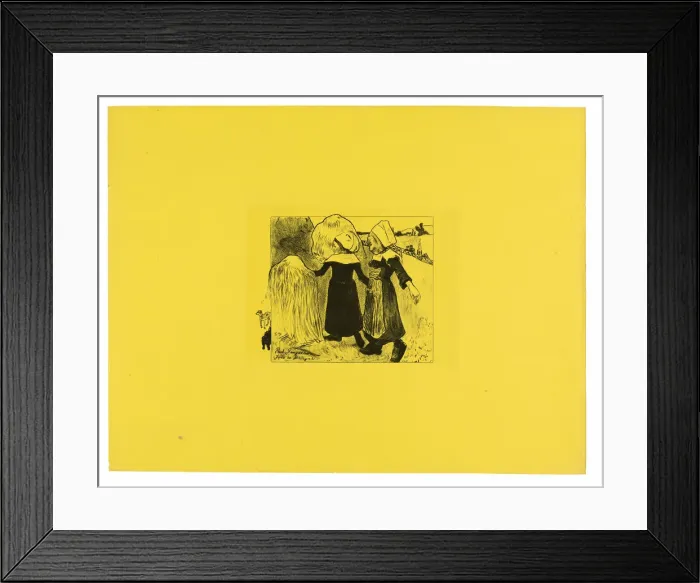 Framed Print : Joies de Bretagne (Joys of Brittany), from the Volpini Suite, 1889. Creator: Paul Gauguin Framed Print : Joies de Bretagne (Joys of Brittany), from the Volpini Suite, 1889. Creator: Paul Gauguin