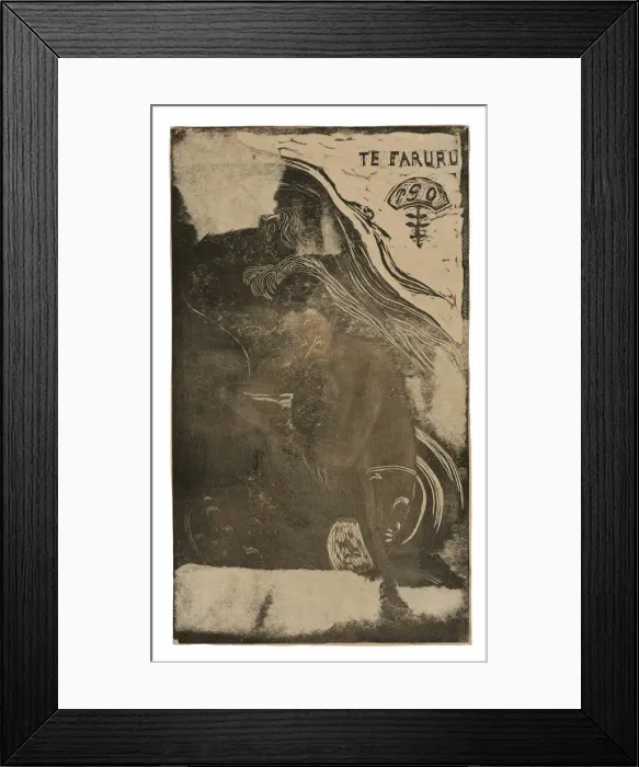 Framed Print : Te faruru (Here We Make Love), from the Noa Noa Suite, 1893-94 Framed Print : Te faruru (Here We Make Love), from the Noa Noa Suite, 1893-94