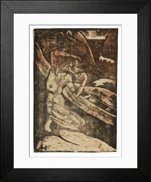 Framed Print : A Fisherman Drinking Beside His Canoe, 1894. Creator: Paul Gauguin Framed Print : A Fisherman Drinking Beside His Canoe, 1894. Creator: Paul Gauguin