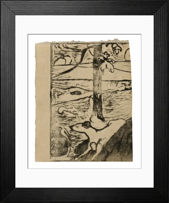 Framed Print : Manao tupapau (She Thinks of the Ghost or The Ghost Thinks of Her), 1894 / 95 Framed Print : Manao tupapau (She Thinks of the Ghost or The Ghost Thinks of Her), 1894 / 95