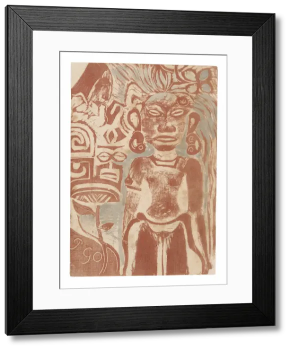 Framed Print : Tahitian Idol-the Goddess Hina, 1894 / 95. Creator: Paul Gauguin Framed Print : Tahitian Idol-the Goddess Hina, 1894 / 95. Creator: Paul Gauguin