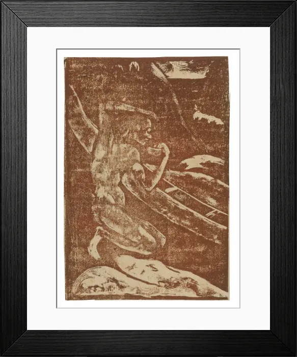 Framed Print : A Fisherman Drinking Beside His Canoe, 1894. Creator: Paul Gauguin Framed Print : A Fisherman Drinking Beside His Canoe, 1894. Creator: Paul Gauguin