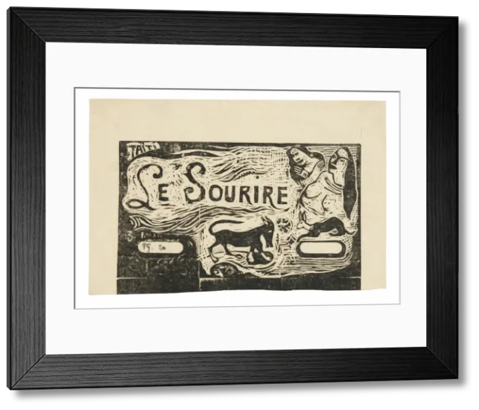 Framed Print : Fox, Busts of Two Women, and a Rabbit, headpiece for Le sourire, 1899 / 1900 Framed Print : Fox, Busts of Two Women, and a Rabbit, headpiece for Le sourire, 1899 / 1900