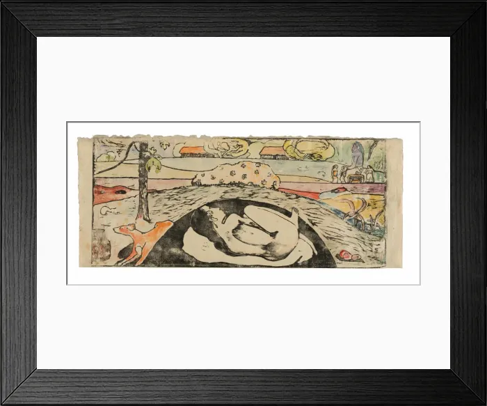 Framed Print : Manao tupapau (She Thinks of the Ghost or The Ghost Thinks of Her), 1894 / 95 Framed Print : Manao tupapau (She Thinks of the Ghost or The Ghost Thinks of Her), 1894 / 95