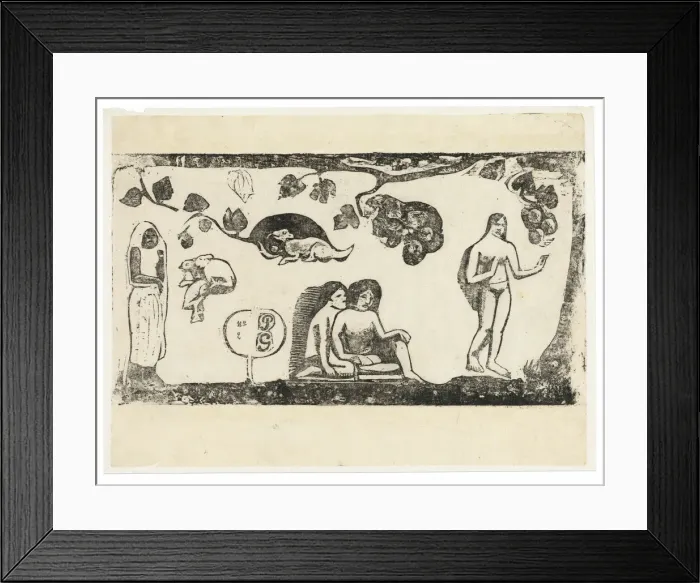 Framed Print : Women, Animals, and Foliage, from the Suite of Late Wood-Block Prints, 1898 / 99 Framed Print : Women, Animals, and Foliage, from the Suite of Late Wood-Block Prints, 1898 / 99