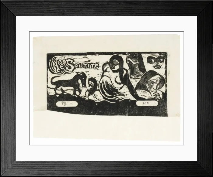 Framed Print : Three People, a Mask, a Fox and a Bird, headpiece for Le sourire, 1899 Framed Print : Three People, a Mask, a Fox and a Bird, headpiece for Le sourire, 1899