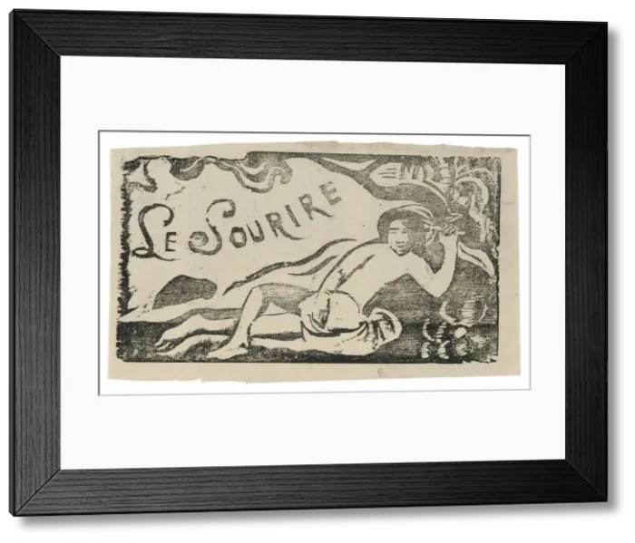 Framed Print : Tahitian Woman, headpiece for Le sourire, 1899 / 1900. Creator: Paul Gauguin Framed Print : Tahitian Woman, headpiece for Le sourire, 1899 / 1900. Creator: Paul Gauguin
