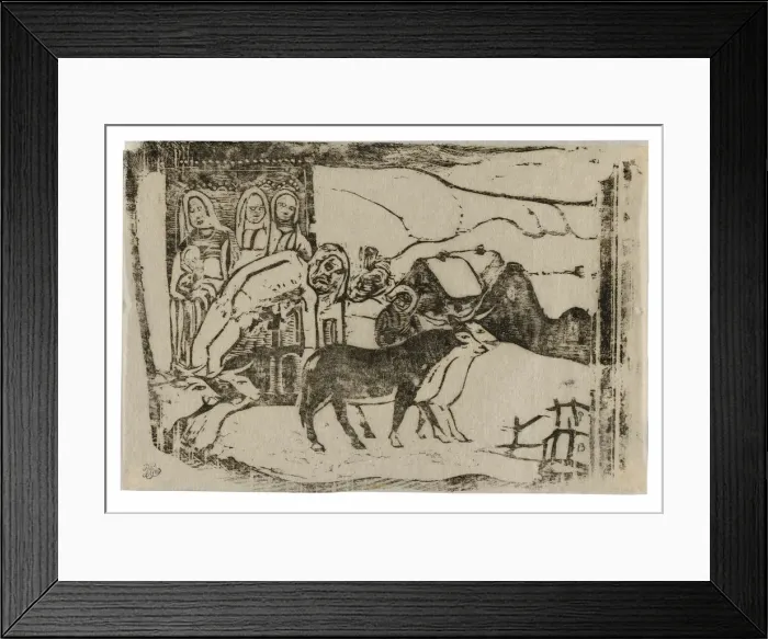 Framed Print : Wayside Shrine in Brittany, from the Suite of Late Wood-Block Prints, 1898 / 99 Framed Print : Wayside Shrine in Brittany, from the Suite of Late Wood-Block Prints, 1898 / 99