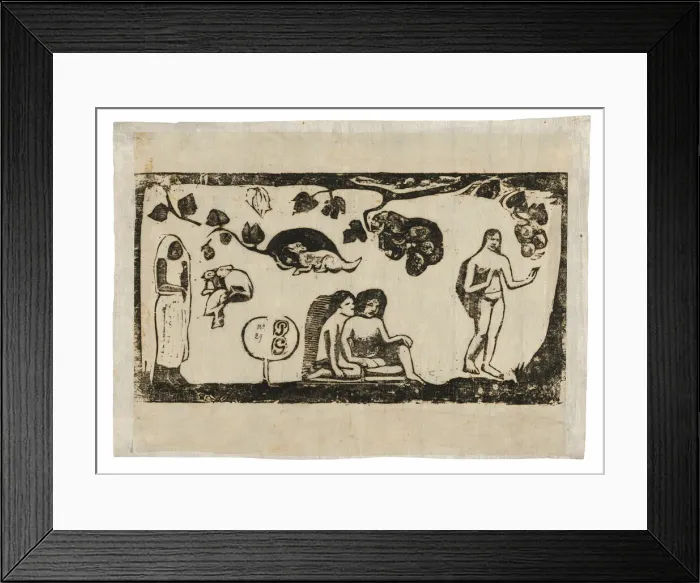 Framed Print : Women, Animals, and Foliage, from the Suite of Late Wood-Block Prints, 1898 / 99 Framed Print : Women, Animals, and Foliage, from the Suite of Late Wood-Block Prints, 1898 / 99