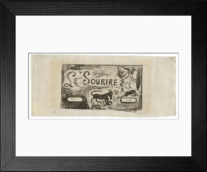 Framed Print : Fox, Busts of Two Women, and a Rabbit, headpiece for Le sourire, 1899 / 1900 Framed Print : Fox, Busts of Two Women, and a Rabbit, headpiece for Le sourire, 1899 / 1900