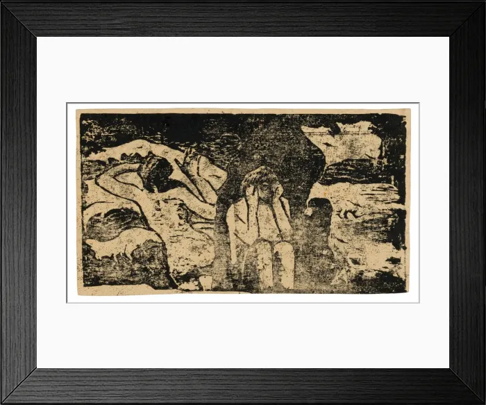 Framed Print : At the Black Rocks, from the Suite of Late Wood-Block Prints, 1898 / 99 Framed Print : At the Black Rocks, from the Suite of Late Wood-Block Prints, 1898 / 99