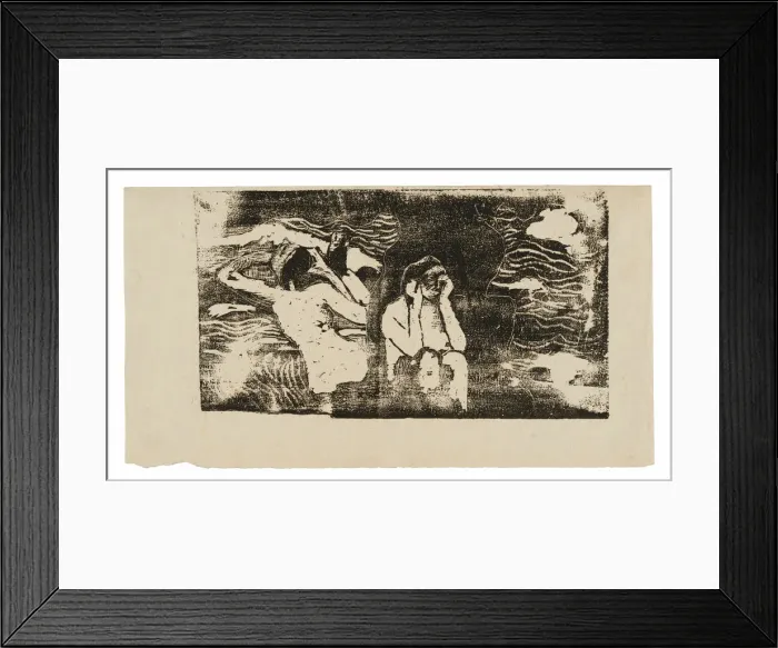 Framed Print : At the Black Rocks, from the Suite of Late Wood-Block Prints, 1898 / 99 Framed Print : At the Black Rocks, from the Suite of Late Wood-Block Prints, 1898 / 99