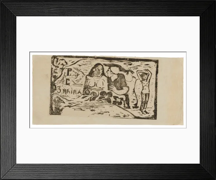 Framed Print : Bust of a Nude Woman and Three-Quarter Figure of a Man with a White Cap in Profile, T Framed Print : Bust of a Nude Woman and Three-Quarter Figure of a Man with a White Cap in Profile, T