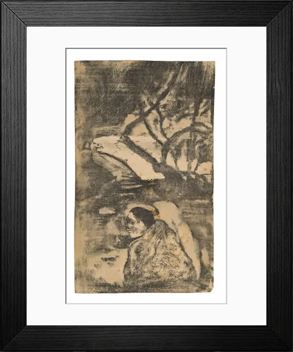 Framed Print : Maori Woman in the Forest, 1894  /  95. Creator: Paul Gauguin
