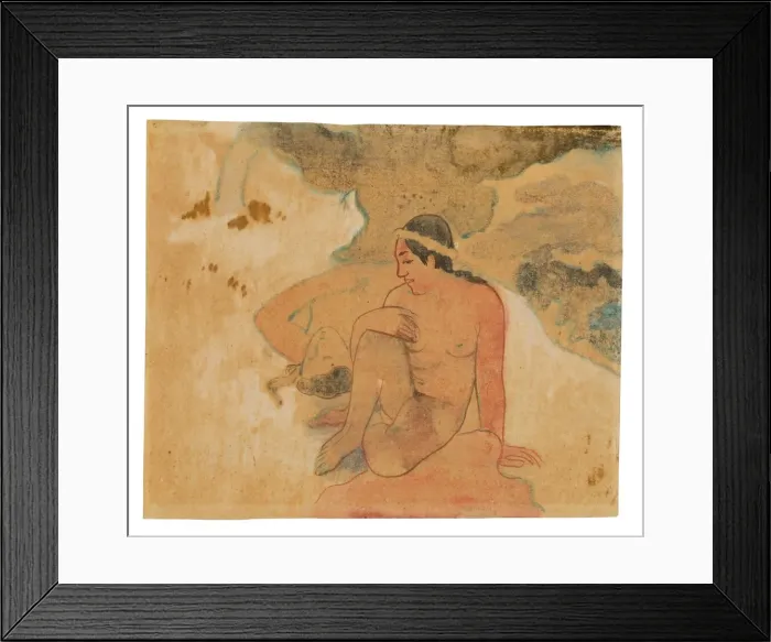 Framed Print : Aha oe feii? (What! Are You Jealous?), 1894. Creator: Paul Gauguin Framed Print : Aha oe feii? (What! Are You Jealous?), 1894. Creator: Paul Gauguin
