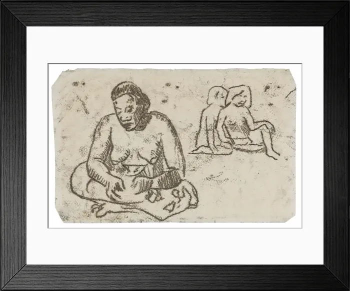Framed Print : Seated Female (related to the painting Sister of Charity), c. 1902. Creator: Paul Gauguin Framed Print : Seated Female (related to the painting Sister of Charity), c. 1902. Creator: Paul Gauguin