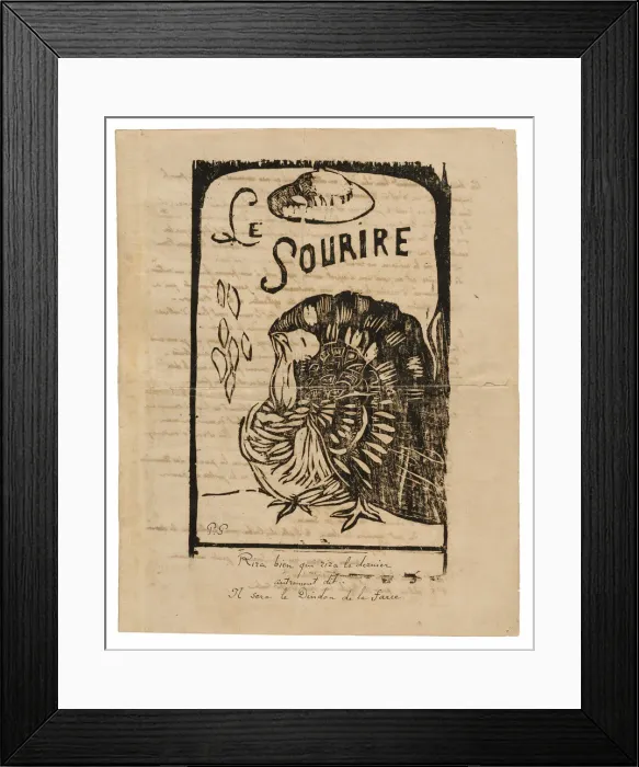 Framed Print : Le sourire: Journal mechant, Mar. 1900, 1900. Creator: Paul Gauguin Framed Print : Le sourire: Journal mechant, Mar. 1900, 1900. Creator: Paul Gauguin