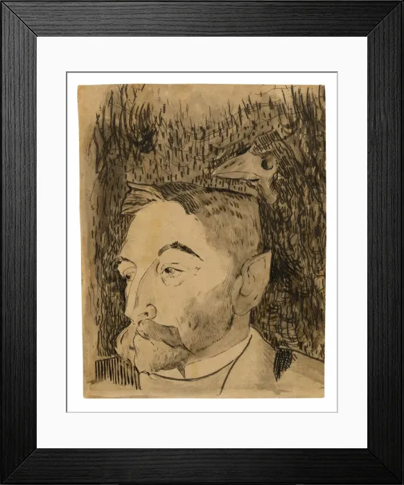 Framed Print : Portrait of Stephane Mallarme, 1891. Creator: Paul Gauguin Framed Print : Portrait of Stephane Mallarme, 1891. Creator: Paul Gauguin