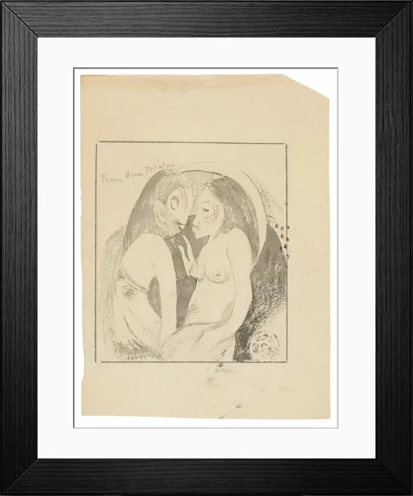 Framed Print : Parau Hina Tefatou (Words between Goddess of the Moon and God of the Earth), 1893 / 94 Framed Print : Parau Hina Tefatou (Words between Goddess of the Moon and God of the Earth), 1893 / 94