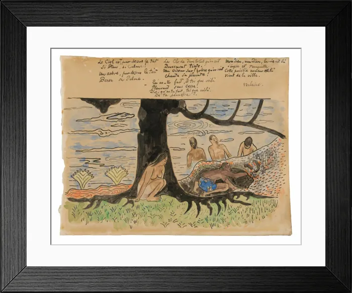 Framed Print : Tahitians Fishing, 1891 / 93. Creator: Paul Gauguin Framed Print : Tahitians Fishing, 1891 / 93. Creator: Paul Gauguin