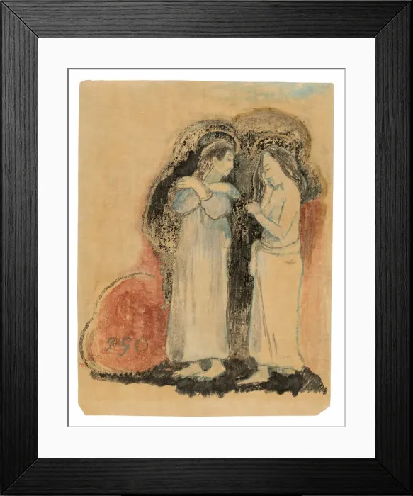 Framed Print : Two Standing Tahitian Women, 1894. Creator: Paul Gauguin Framed Print : Two Standing Tahitian Women, 1894. Creator: Paul Gauguin