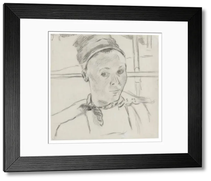 Framed Print : Bust of a Young Breton Woman (Possibly Marie Lagadu), 1886 / 88. Creator: Paul Gauguin Framed Print : Bust of a Young Breton Woman (Possibly Marie Lagadu), 1886 / 88. Creator: Paul Gauguin