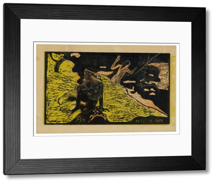 Framed Print : Auti te pape (Women at the River), from the Noa Noa Suite, spring / summer 1894 Framed Print : Auti te pape (Women at the River), from the Noa Noa Suite, spring / summer 1894