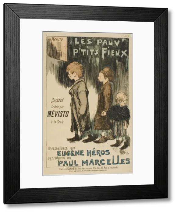 Framed Print : Les Pauv P tits Fieux, 1892. Creator: Theophile Alexandre Steinlen Framed Print : Les Pauv P tits Fieux, 1892. Creator: Theophile Alexandre Steinlen