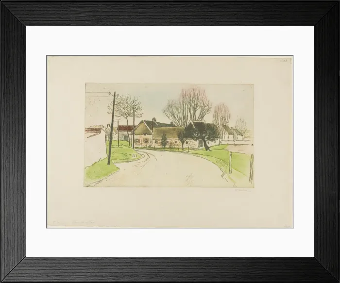 Framed Print : The House on the Edge of the Village, 1902. Creator: Theophile Alexandre Steinlen Framed Print : The House on the Edge of the Village, 1902. Creator: Theophile Alexandre Steinlen