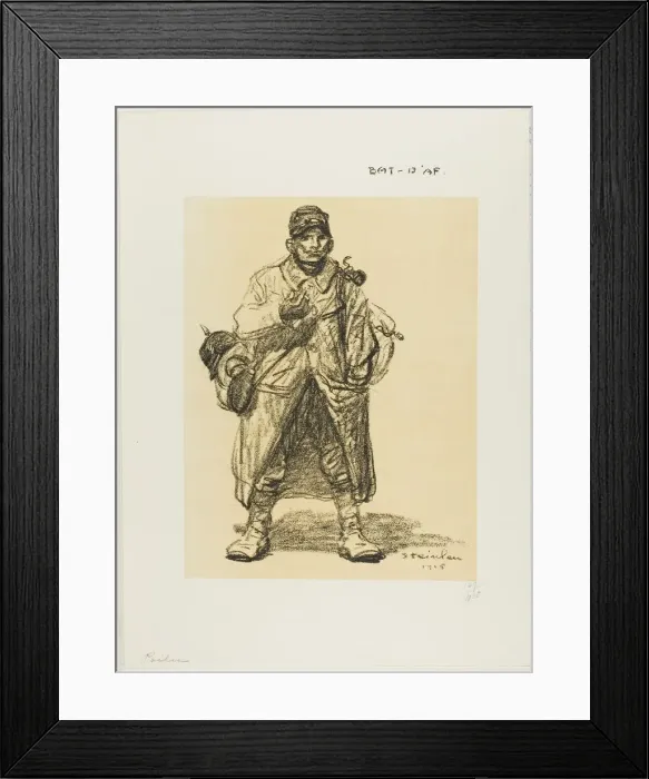 Framed Print : Infantryman, 1915. Creator: Theophile Alexandre Steinlen Framed Print : Infantryman, 1915. Creator: Theophile Alexandre Steinlen