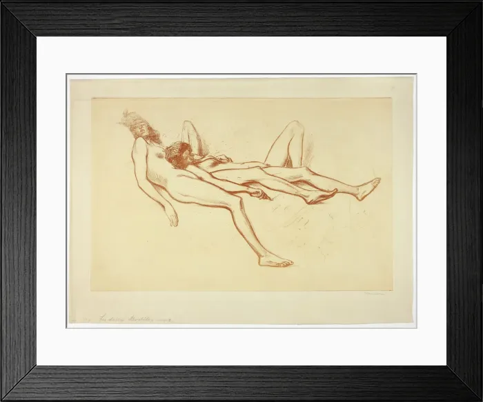 Framed Print : Two Nude Models, 1902. Creator: Theophile Alexandre Steinlen Framed Print : Two Nude Models, 1902. Creator: Theophile Alexandre Steinlen