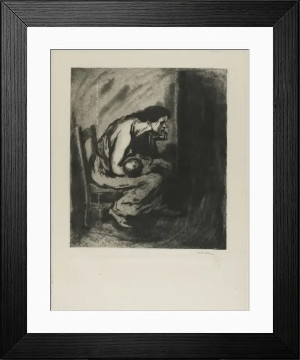 Framed Print : The Sick Child, 1902. Creator: Theophile Alexandre Steinlen Framed Print : The Sick Child, 1902. Creator: Theophile Alexandre Steinlen