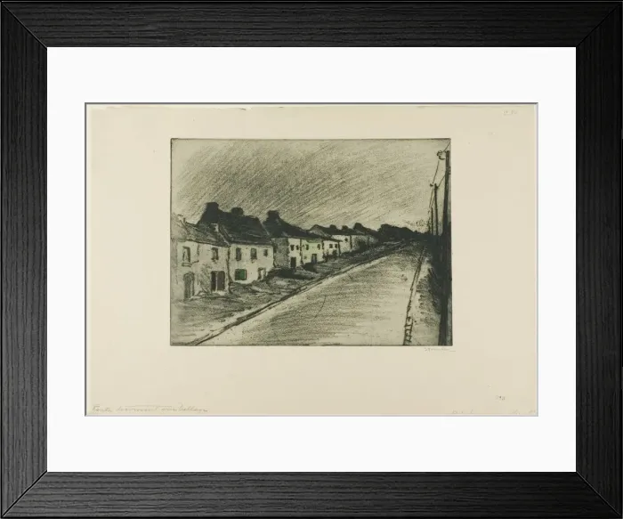 Framed Print : Road Through a Village, 1902. Creator: Theophile Alexandre Steinlen Framed Print : Road Through a Village, 1902. Creator: Theophile Alexandre Steinlen