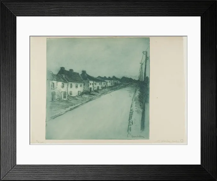 Framed Print : Road Through a Village, 1902. Creator: Theophile Alexandre Steinlen Framed Print : Road Through a Village, 1902. Creator: Theophile Alexandre Steinlen