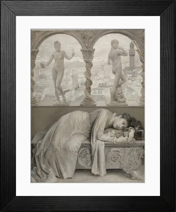 Framed Print : Ode on Melancholy, 1887. Creator: Will H. Low Framed Print : Ode on Melancholy, 1887. Creator: Will H. Low