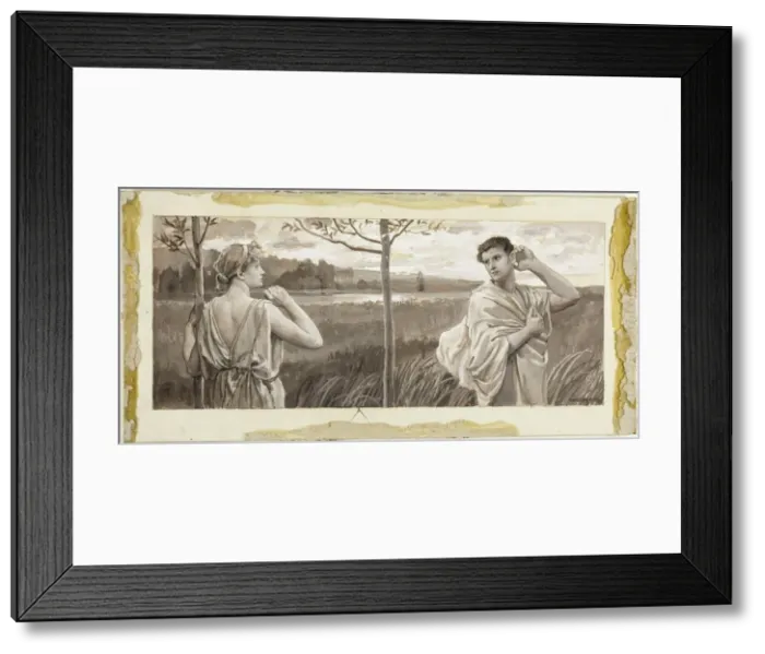 Framed Print : Lycius, Look Back, and Be Some Pity Shown, 1885. Creator: Will H. Low Framed Print : Lycius, Look Back, and Be Some Pity Shown, 1885. Creator: Will H. Low