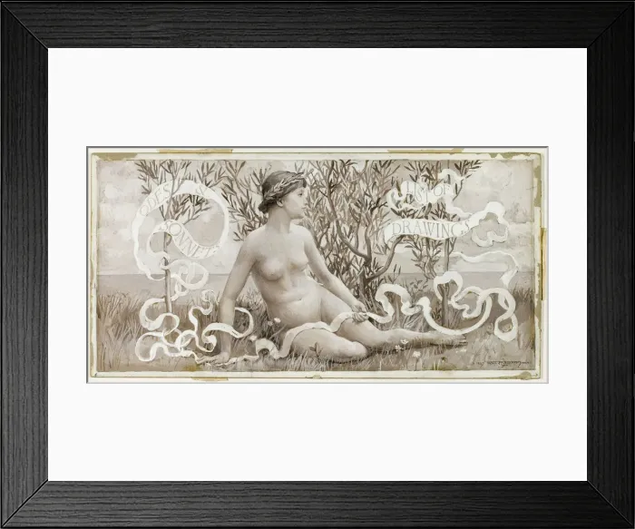 Framed Print : Odes and Sonnets List of Drawings, 1887. Creator: Will H. Low Framed Print : Odes and Sonnets List of Drawings, 1887. Creator: Will H. Low