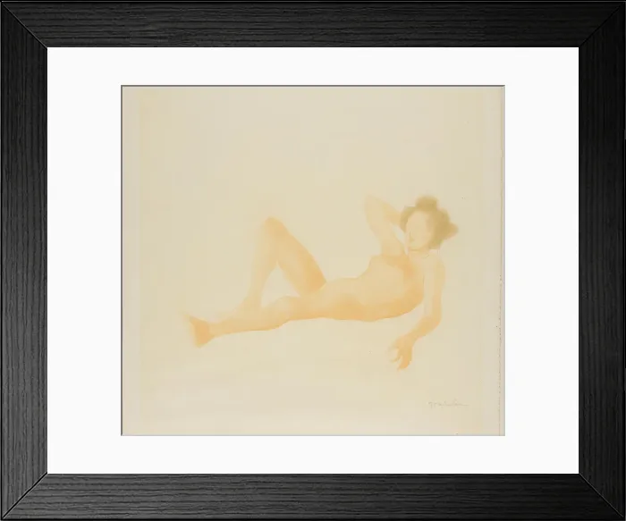 Framed Print : Reclining Woman, 1902. Creator: Theophile Alexandre Steinlen Framed Print : Reclining Woman, 1902. Creator: Theophile Alexandre Steinlen