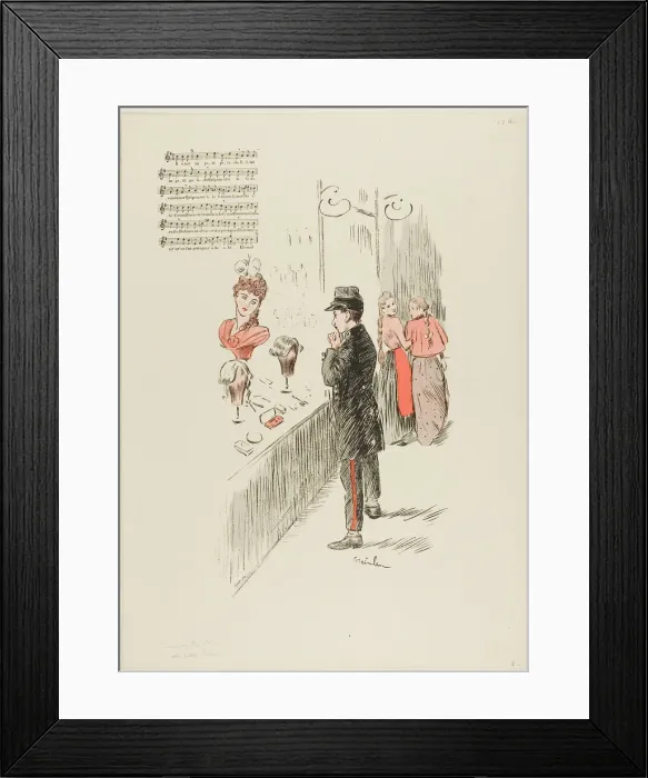 Framed Print : Le Petit Potach, published August 18, 1893. Creator: Theophile Alexandre Steinlen Framed Print : Le Petit Potach, published August 18, 1893. Creator: Theophile Alexandre Steinlen
