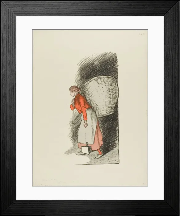 Framed Print : The Rag-picker, published March 19, 1893. Creator: Theophile Alexandre Steinlen Framed Print : The Rag-picker, published March 19, 1893. Creator: Theophile Alexandre Steinlen