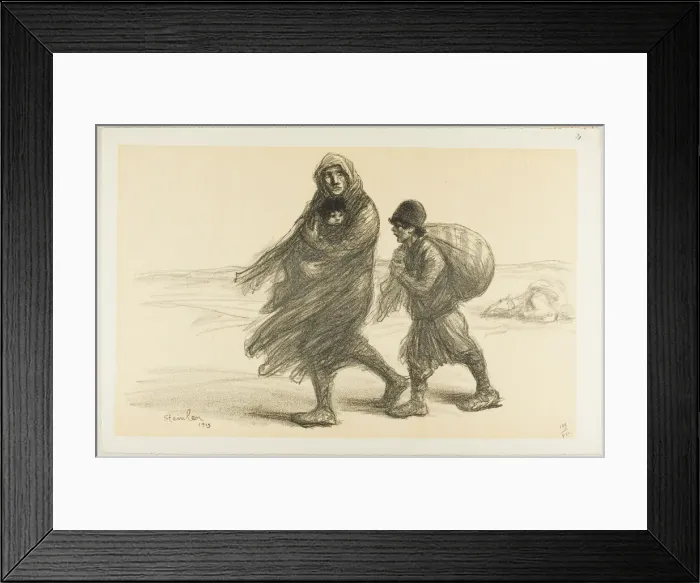 Framed Print : Serbian Exodus, plate twenty-one from Actualites, 1915, published January 1916