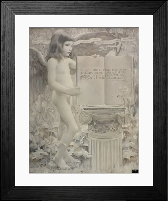 Framed Print : Dedication (Odes and Sonnets), 1887. Creator: Will H. Low Framed Print : Dedication (Odes and Sonnets), 1887. Creator: Will H. Low
