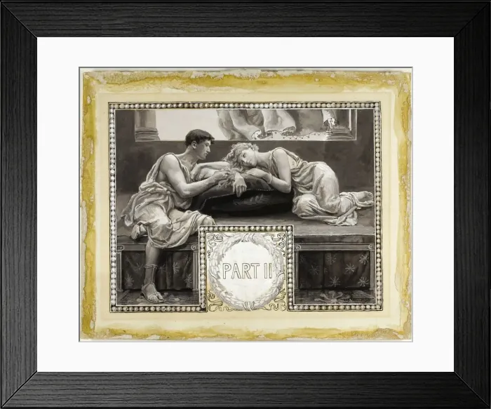 Framed Print : They Were Enthroned, in the Eventide, Upon a Couch - Head-Piece, Part II, 1885 Framed Print : They Were Enthroned, in the Eventide, Upon a Couch - Head-Piece, Part II, 1885