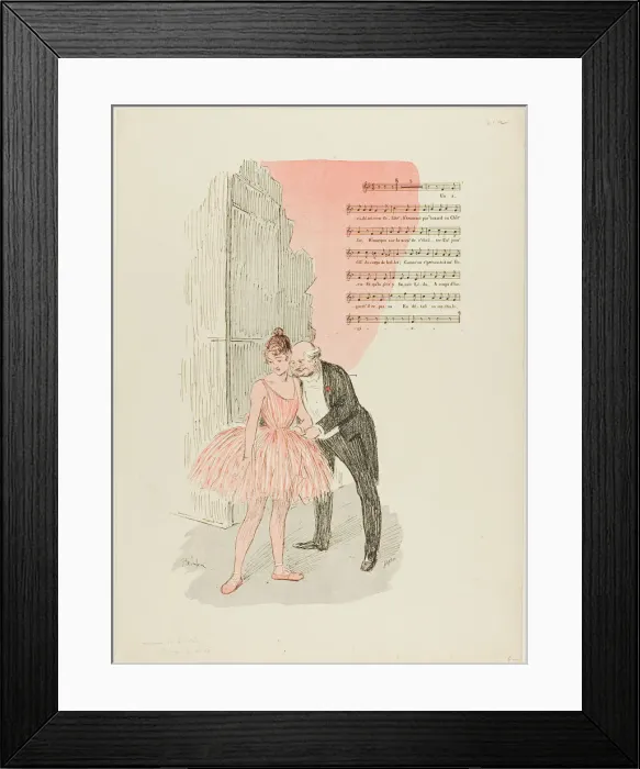 Framed Print : Leda and the Swan, published July 7, 1893. Creator: Theophile Alexandre Steinlen Framed Print : Leda and the Swan, published July 7, 1893. Creator: Theophile Alexandre Steinlen