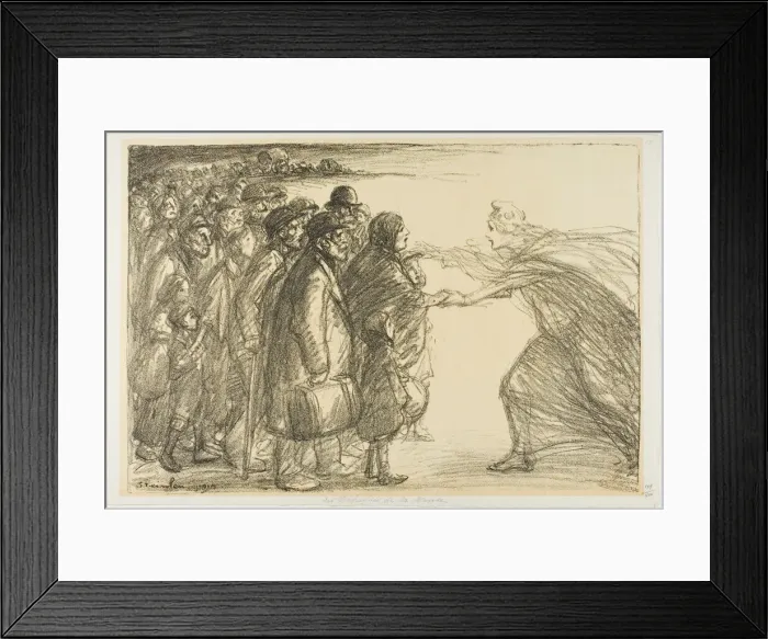 Framed Print : Refugees from the Meuse, 1915. Creator: Theophile Alexandre Steinlen Framed Print : Refugees from the Meuse, 1915. Creator: Theophile Alexandre Steinlen
