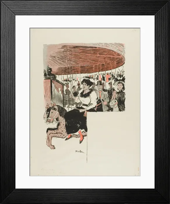 Framed Print : Brune, published September 1, 1893. Creator: Theophile Alexandre Steinlen Framed Print : Brune, published September 1, 1893. Creator: Theophile Alexandre Steinlen