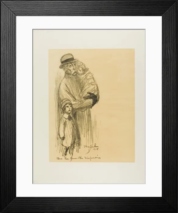 Framed Print : For Families That Are Separated, 1915. Creator: Theophile Alexandre Steinlen Framed Print : For Families That Are Separated, 1915. Creator: Theophile Alexandre Steinlen