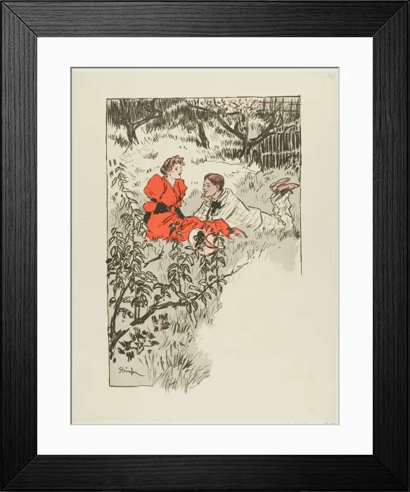 Framed Print : Spring, published April 16, 1893. Creator: Theophile Alexandre Steinlen Framed Print : Spring, published April 16, 1893. Creator: Theophile Alexandre Steinlen